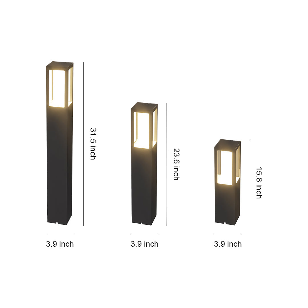 Modern Path Bollard Lights Outdoor Waterproof LED Landscape Lighting