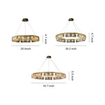 Italian Brass Rectangular Glass Chandelier, 6-10 Lights, Modern Luxury Ceiling Pendant