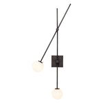 Linear Double Wall Sconce in Iron and Glass, Modern Minimalist Lighting