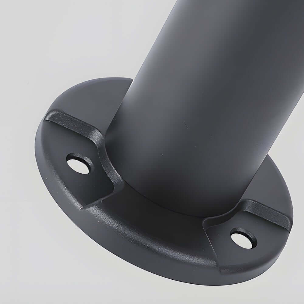 Modern Solar LED Path Light in Black Aluminum for Garden Walkways
