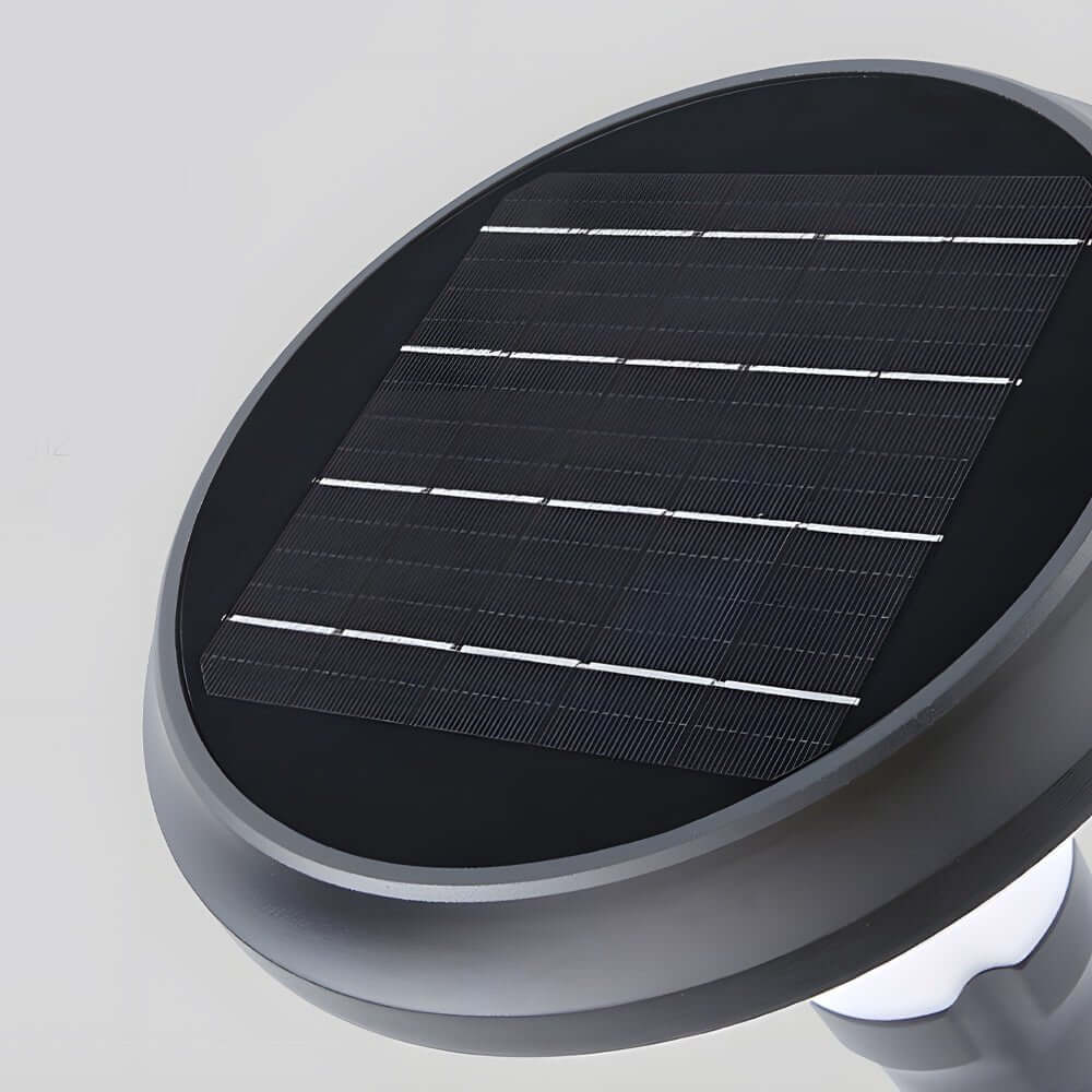 Modern Solar LED Path Light in Black Aluminum for Garden Walkways