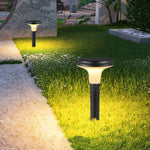 Modern Solar LED Path Light in Black Aluminum for Garden Walkways