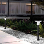 Modern Solar LED Path Light in Black Aluminum for Garden Walkways