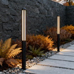 Modern Tall Garden Bollard Light | Minimalist Black Aluminum LED Pathway Lamp