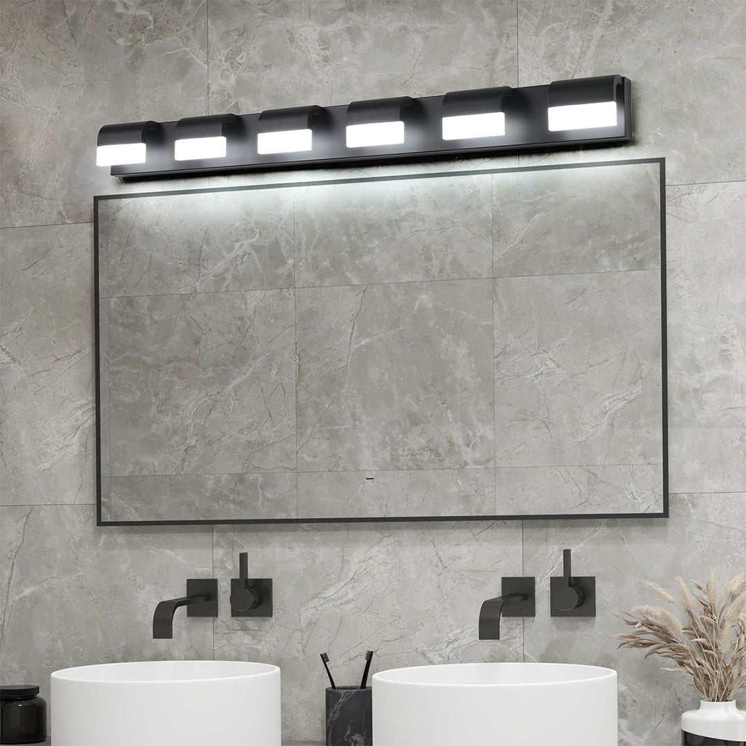 Modern Black Vanity Light for Bathroom Makeup Mirror – LED Wall Sconce