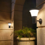 Modern Outdoor Wall Sconce with Curved Arm – Waterproof LED Garden Light