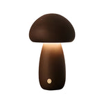 Aurora Wooden Mushroom Table Lamp with Touch Dimming