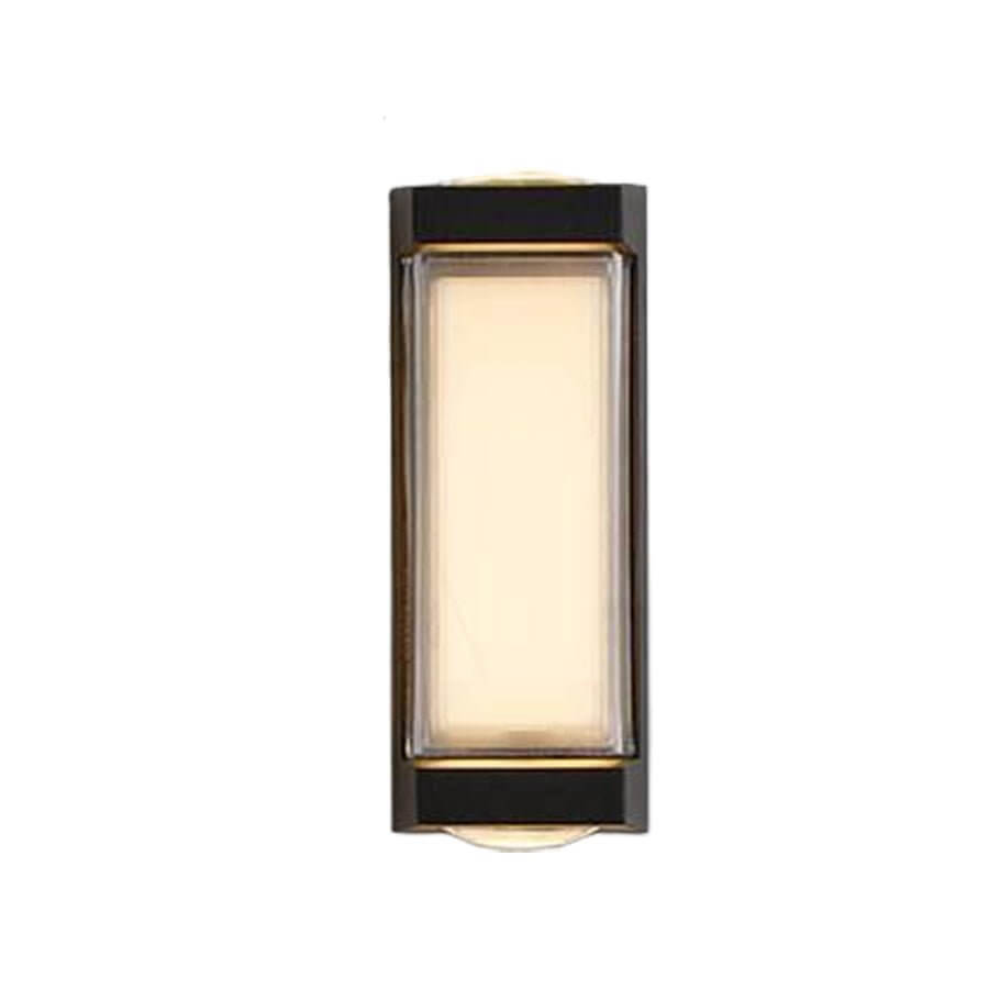 Modern Dual-Directional Outdoor Wall Light with Arc and Rectangular Shades