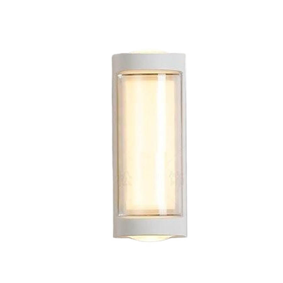 Modern Dual-Directional Outdoor Wall Light with Arc and Rectangular Shades