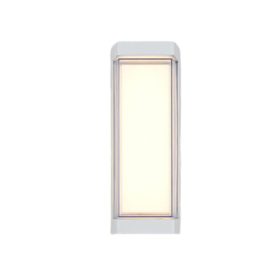 Modern Dual-Directional Outdoor Wall Light with Arc and Rectangular Shades