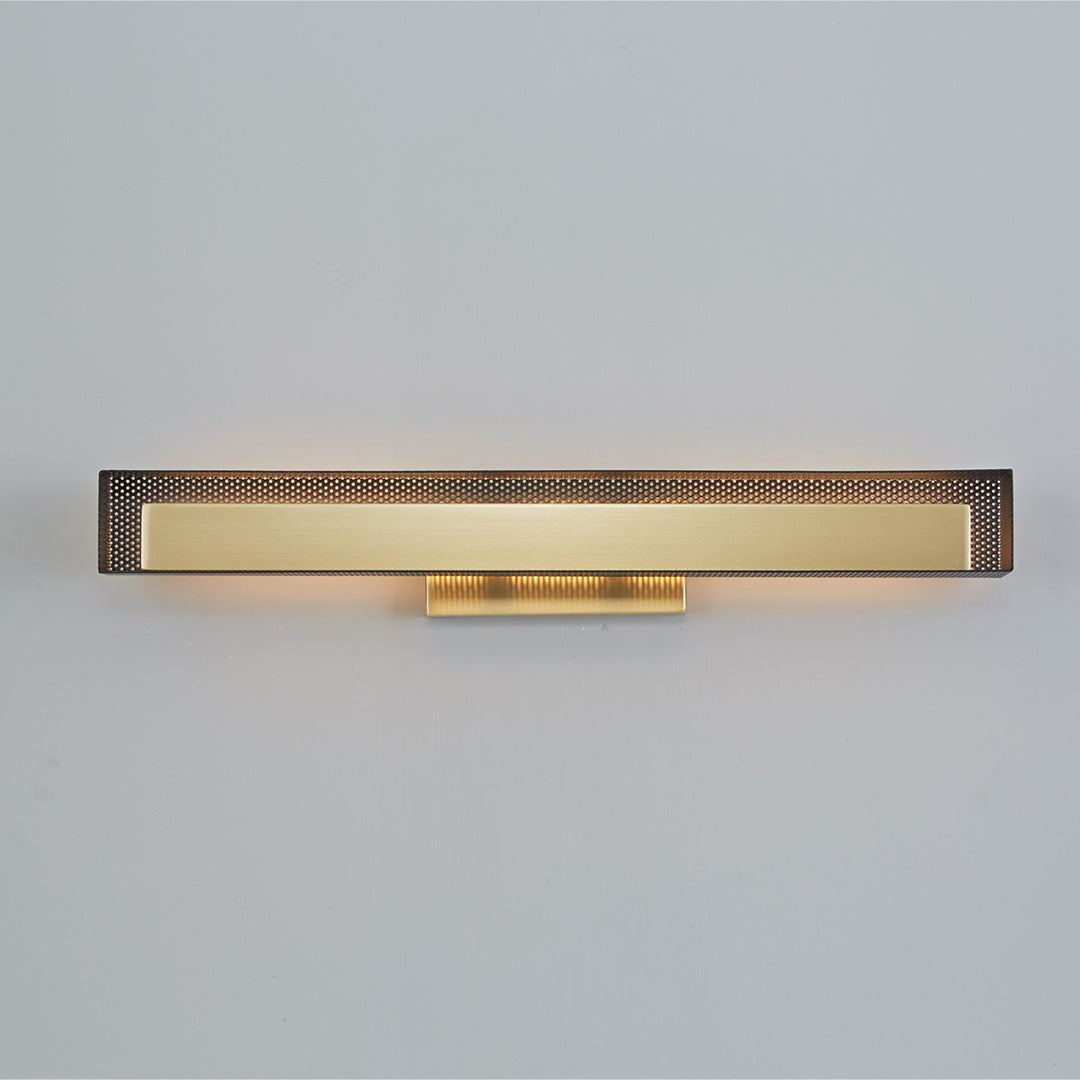 French Retro Wall Picture Light in Iron and Copper for Art Illumination