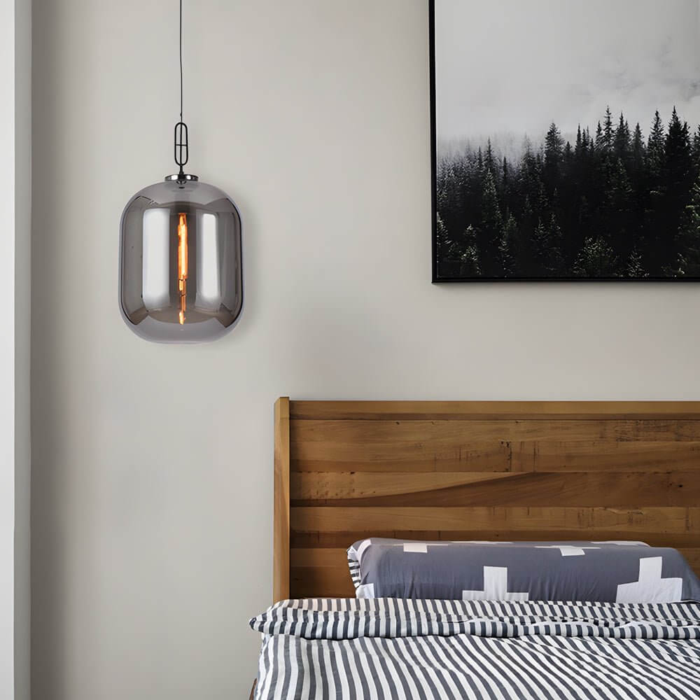Industrial Glass Can LED Pendant Light for Modern Interiors