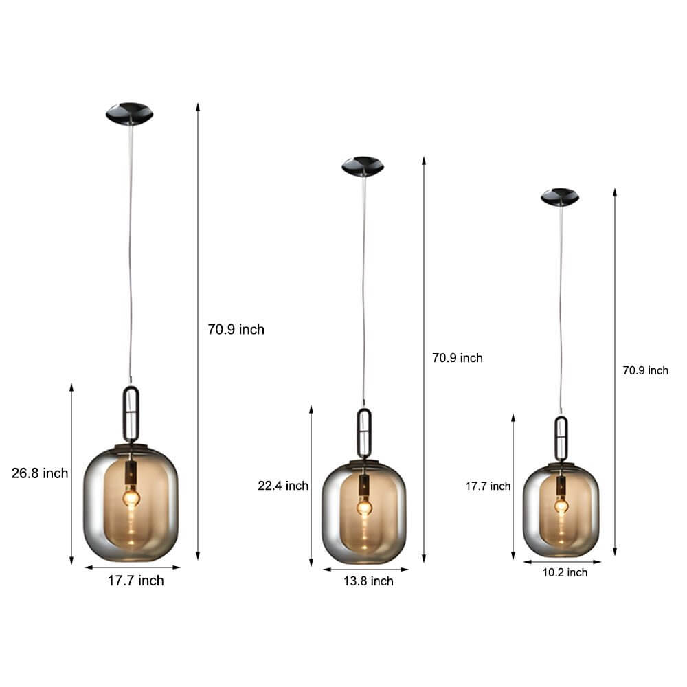 Industrial Glass Can LED Pendant Light for Modern Interiors
