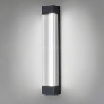 Linear Outdoor Wall Sconce – Waterproof LED Strip Light in Brushed Black