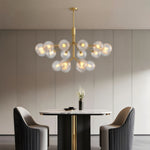 Solid Copper Glass Ball Chandelier | Modern Luxury Pendant Light