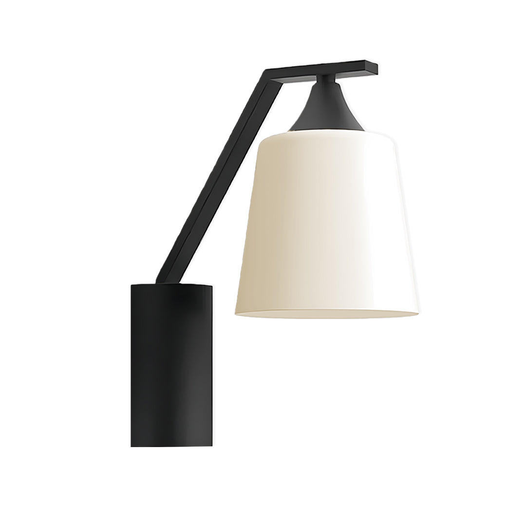 European Black Outdoor Wall Sconce with Clear Glass Shade