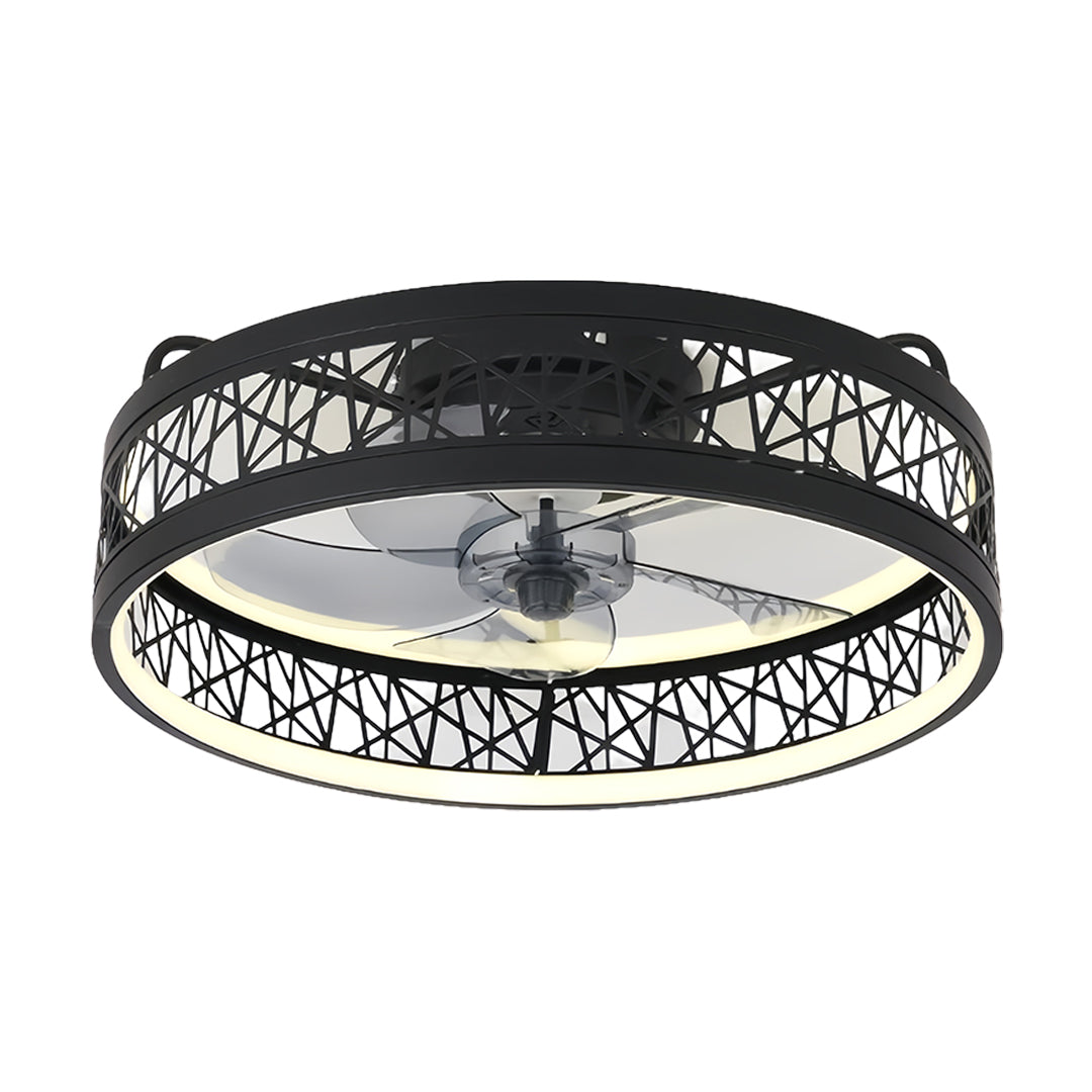Aurelia Round LED Ceiling Fan with Light – Modern Nordic Flush Mount