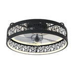 Aurelia Round LED Ceiling Fan with Light – Modern Nordic Flush Mount