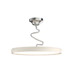 Twisted Full-Spectrum LED Semi Flush Mount Ceiling Light in Modern Finishes