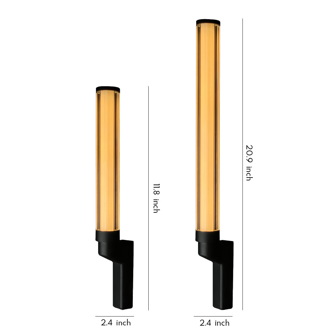 Modern Outdoor Wall Sconce with Clear Glass Shade and LED