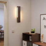 Japanese Wood & Aluminum LED Wall Sconce for Bedside and Hallway