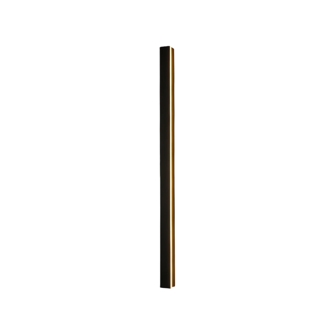 Linear Outdoor Wall Light in Black Metal, Waterproof LED Sconce