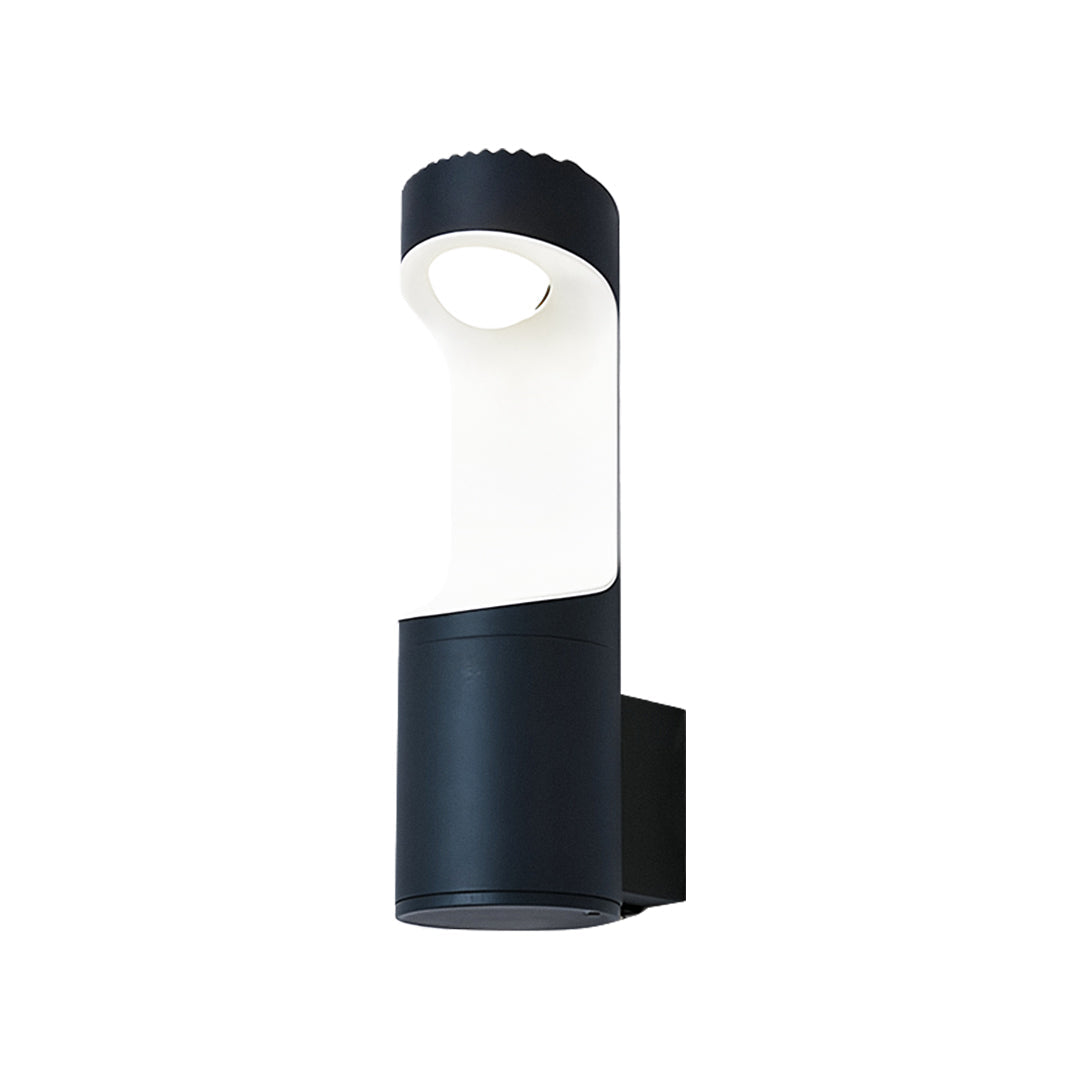Modern Outdoor Wall Sconce with Adjustable Color Temperature, Black Aluminum