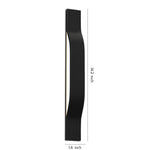Modern Outdoor Wall Sconce in Black Stainless Steel with Warm LED Glow