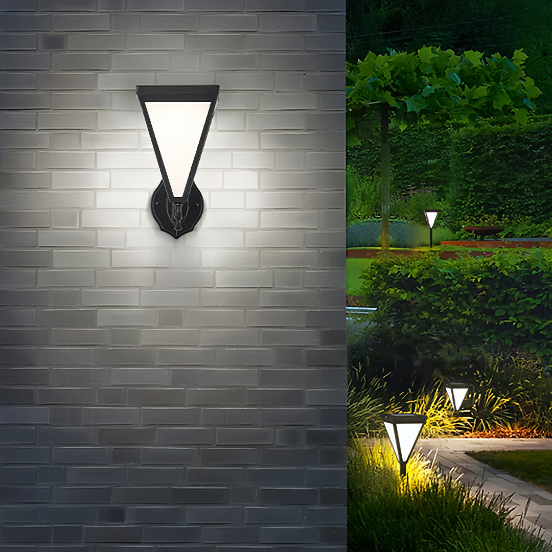 Aurelia Solar Wall Sconce – Modern Minimalist Outdoor Lighting