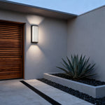 Modern Outdoor Linear Wall Light – Black Aluminum LED Sconce