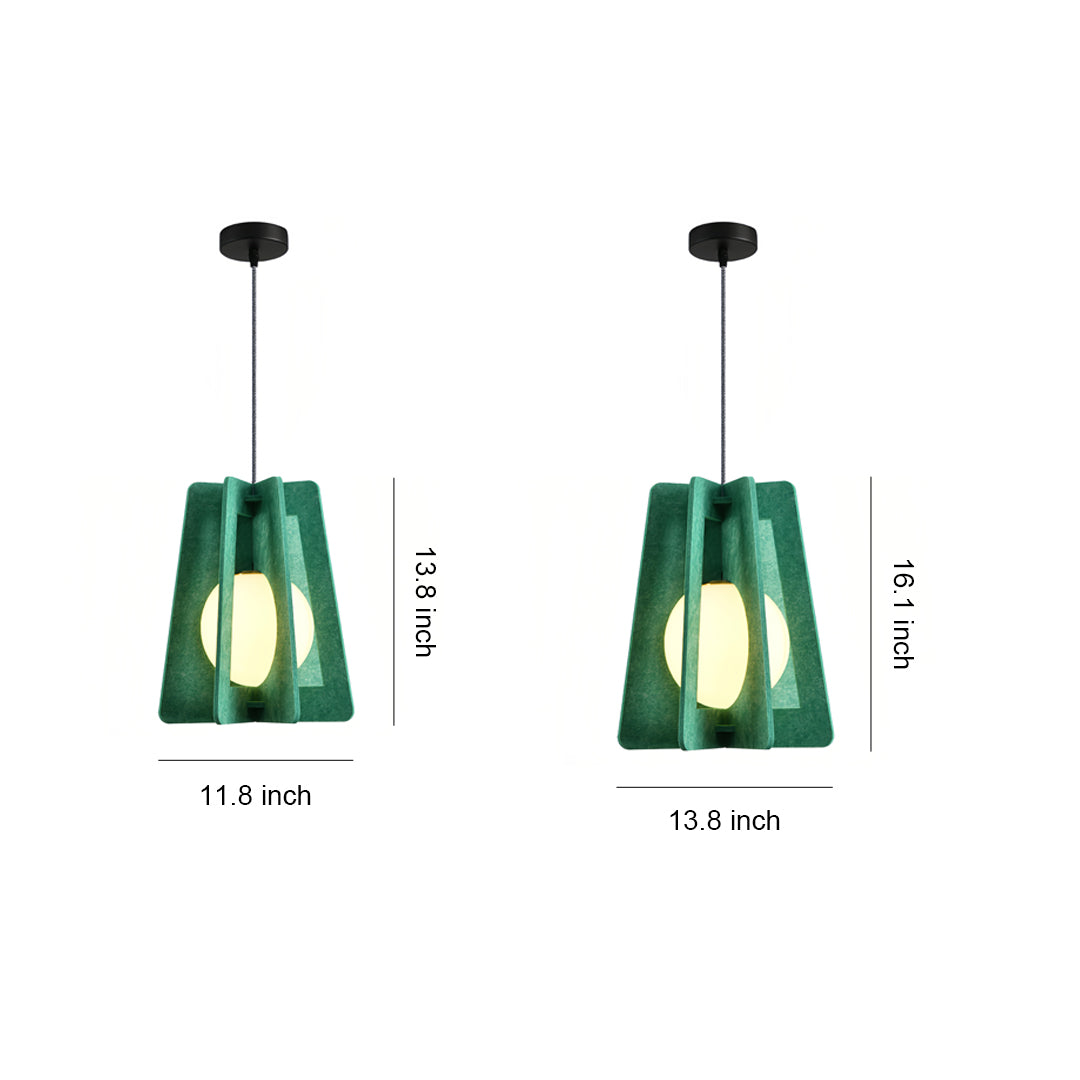Geometric Felt Pendant Light with Acoustic Design for Modern Interiors