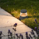 Modern Outdoor Bollard Landscape Light with Warm LED Glow