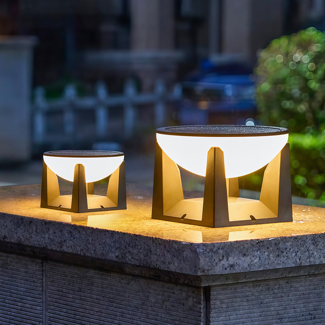 Solar Bollard Landscape Light with Three Color Temperatures for Garden Paths