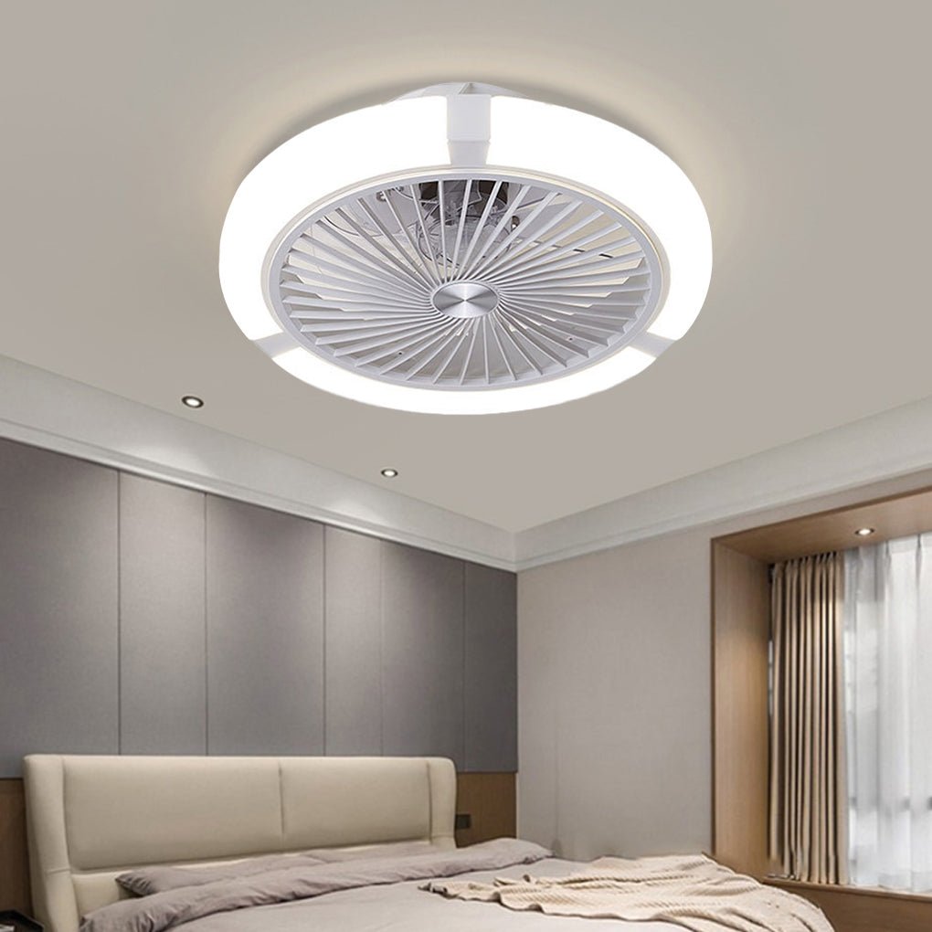 Smart Wireless Inverter Timing Stepless Dimming Led Bladeless Ceiling Fan With Lights