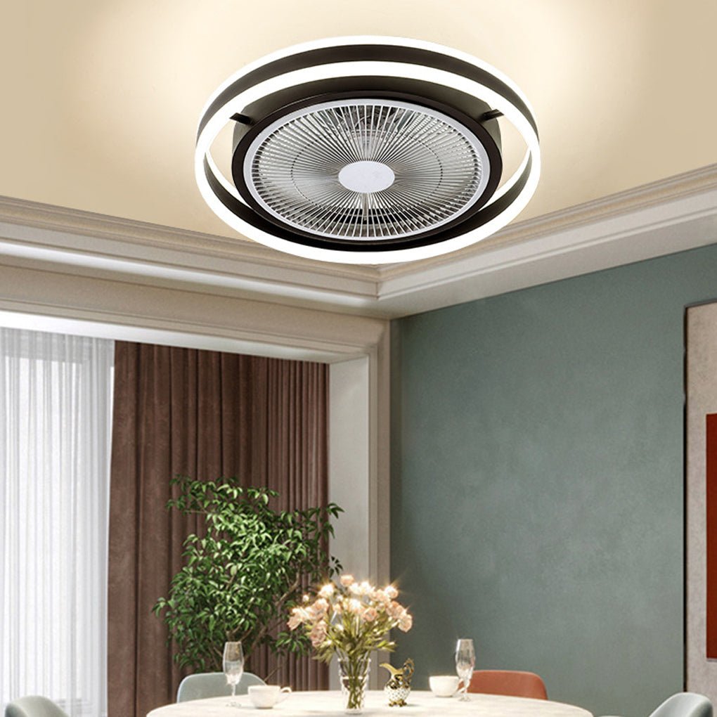 Smart Wireless Inverter Timing Stepless Dimming Led Bladeless Ceiling Fan With Lights