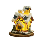 Nordic Gold Resin Christmas House LED Table Lamp Set of Two