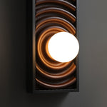 Solano Ripple Wall Sconce – Modern Wood & Brass LED Wall Light