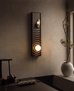 Solano Ripple Wall Sconce – Modern Wood & Brass LED Wall Light