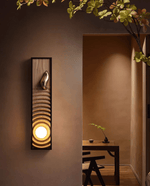Solano Ripple Wall Sconce – Modern Wood & Brass LED Wall Light