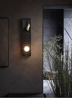 Solano Ripple Wall Sconce – Modern Wood & Brass LED Wall Light