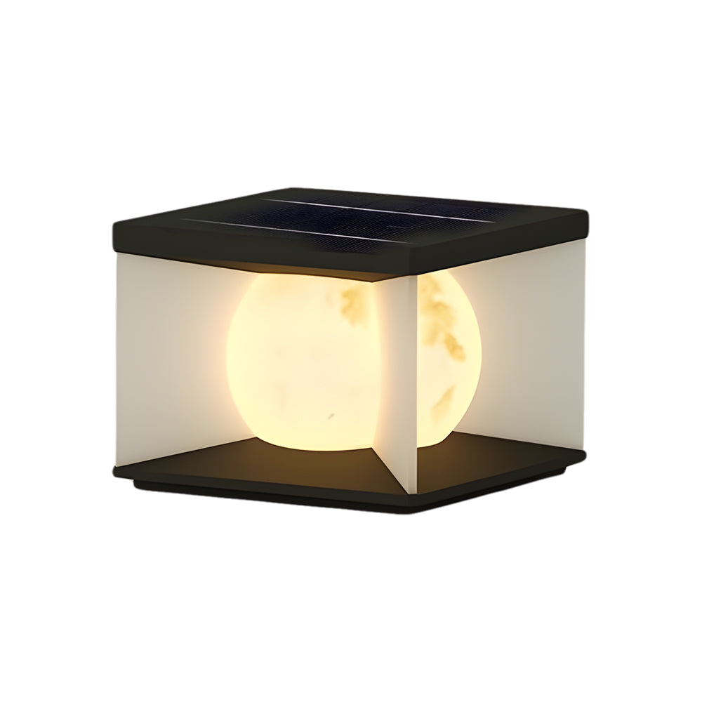 Square Stainless Steel Outdoor Pillar Light with Acrylic Shade