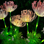 Solar Red Spider Lily Garden Lights | Waterproof LED Landscape Lighting, Set of 4