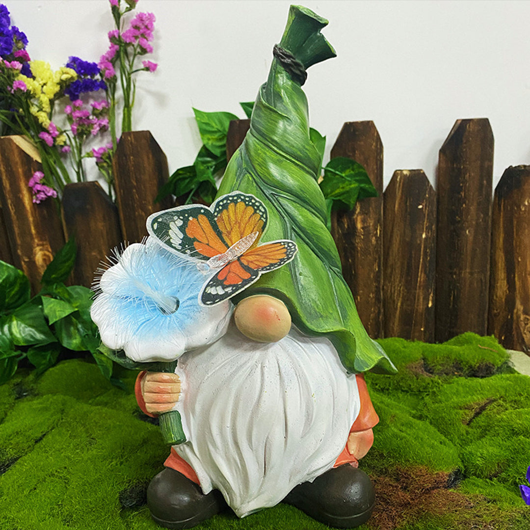 Solar Gnome Garden Lights – Handcrafted Resin Outdoor LED Sculptures