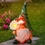 Solar Gnome Garden Lights – Handcrafted Resin Outdoor LED Sculptures