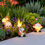 Solar Gnome Garden Lights – Handcrafted Resin Outdoor LED Sculptures