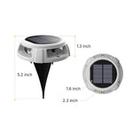Solar In-Ground Path Lights with Warm White Glow, IP68 Waterproof
