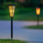 Solar-Powered LED Torch Lawn Light with Flickering Flame Effect