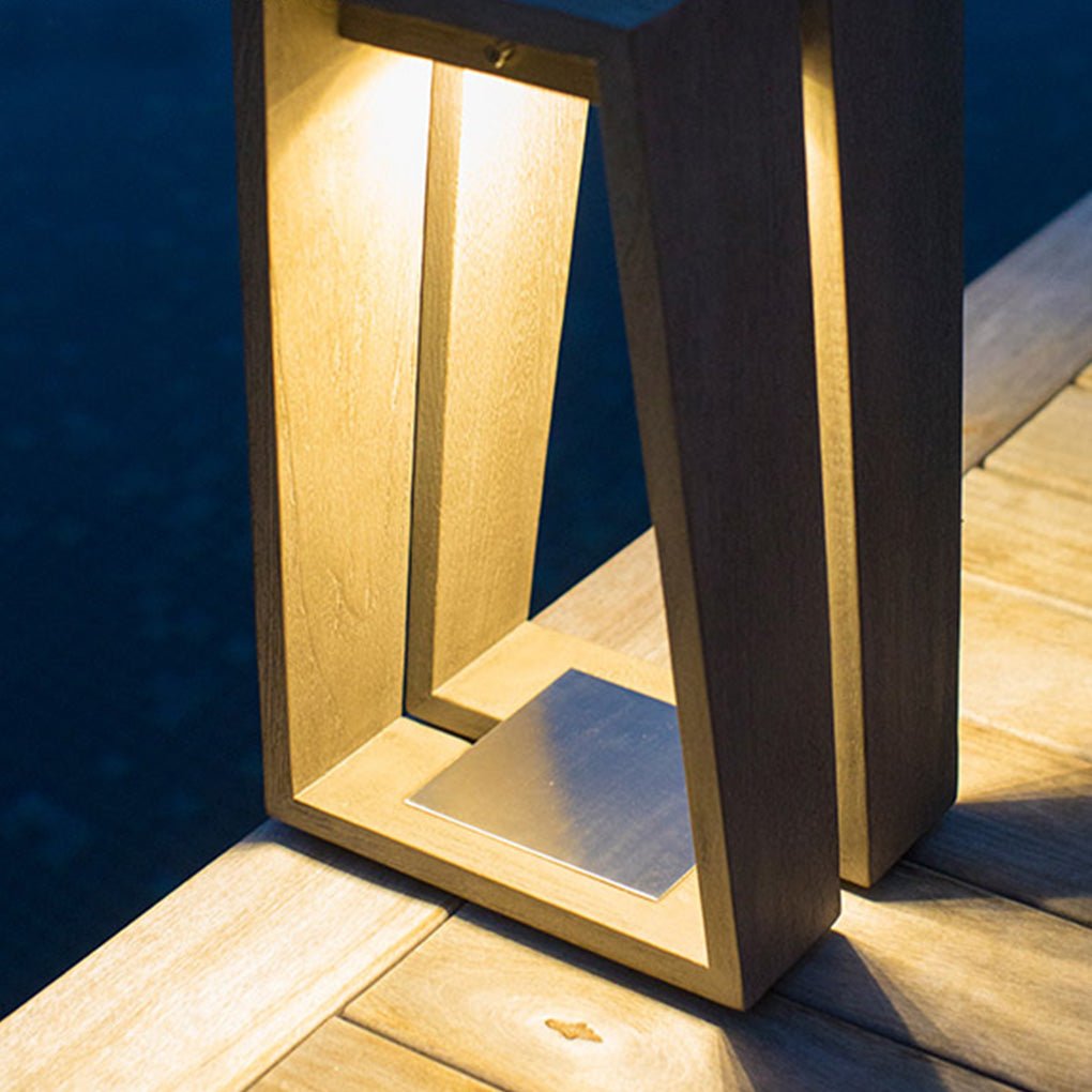 Minimalist Trapezoid Solar Bollard Lights for Modern Outdoor Spaces