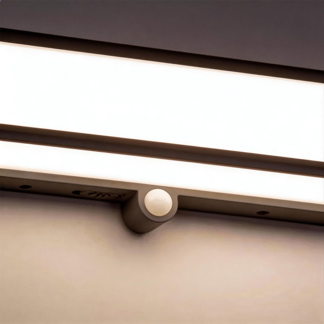Modern Solar-Powered LED Outdoor Wall Light with Motion Sensor