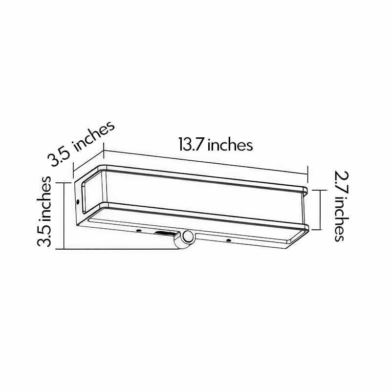 Modern Solar-Powered LED Outdoor Wall Light with Motion Sensor